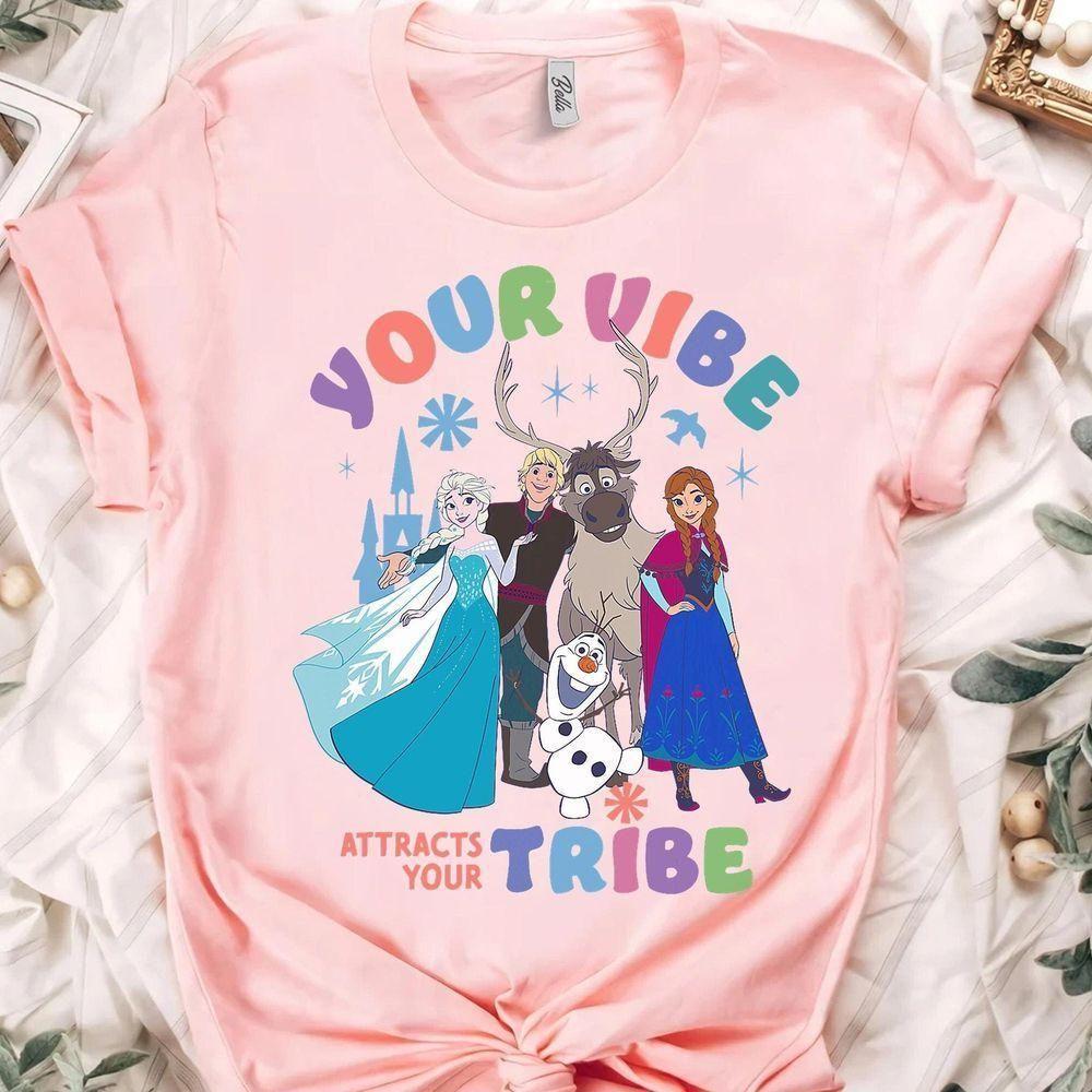 Princess Frozen Your Vibe Attracts Your Tribe Disney Vuitino Shirt